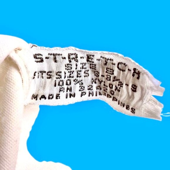 Vintage Opera Gloves White Nylon Stretch Long Formal Buttons 23" Long Size 8 - Picture 9 of 9